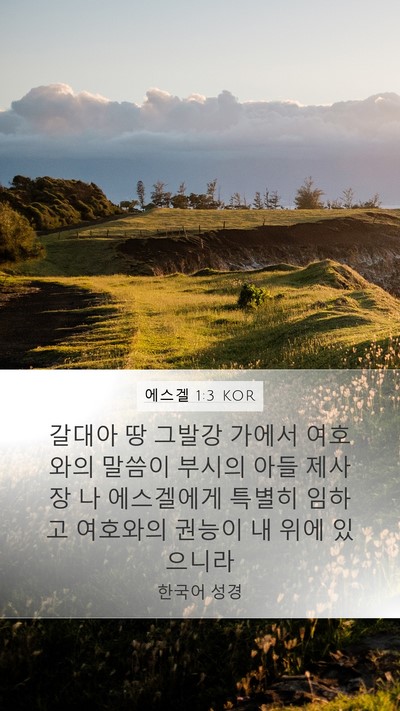 에스겔 1:3 KOR Bible Verse Image