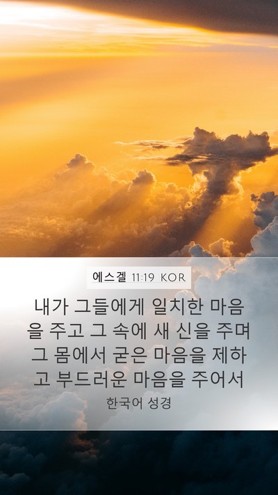 에스겔 11:19 KOR Bible Verse Image