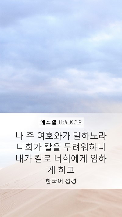 에스겔 11:8 KOR Bible Verse Image