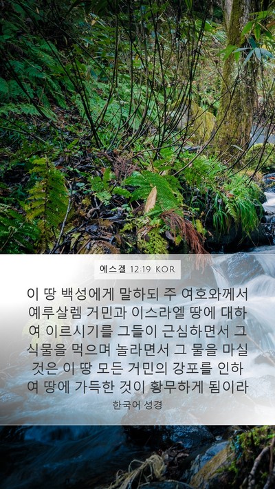 에스겔 12:19 KOR Bible Verse Image