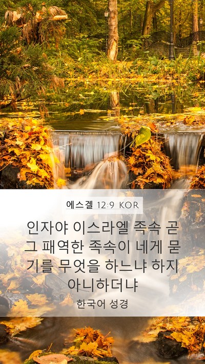 에스겔 12:9 KOR Bible Verse Image