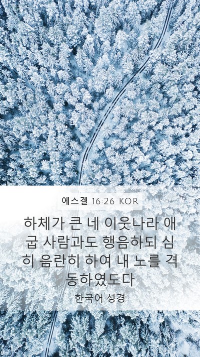 에스겔 16:26 KOR Bible Verse Image