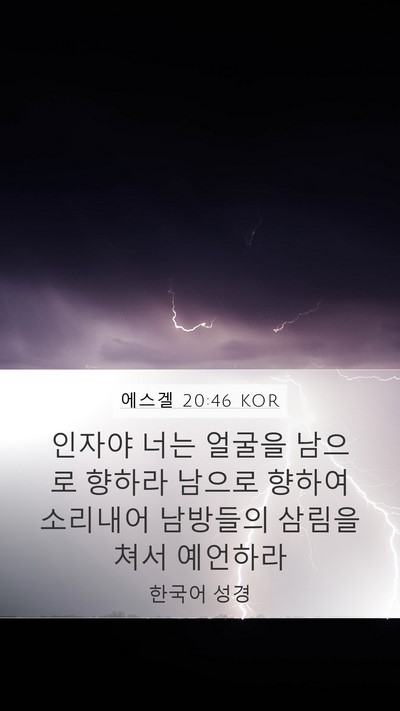 에스겔 20:46 KOR Bible Verse Image