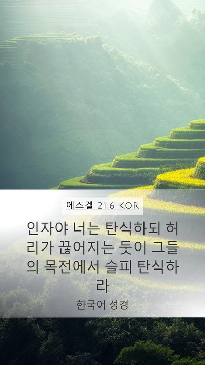 에스겔 21:6 KOR Bible Verse Image