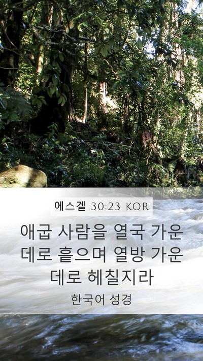 에스겔 30:23 KOR Bible Verse Image