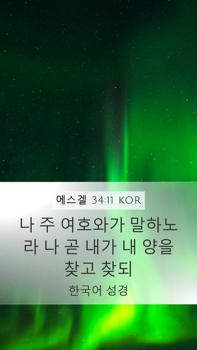 에스겔 34:11 KOR Bible Verse Image