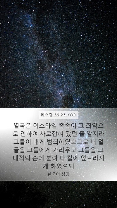 에스겔 39:23 KOR Bible Verse Image