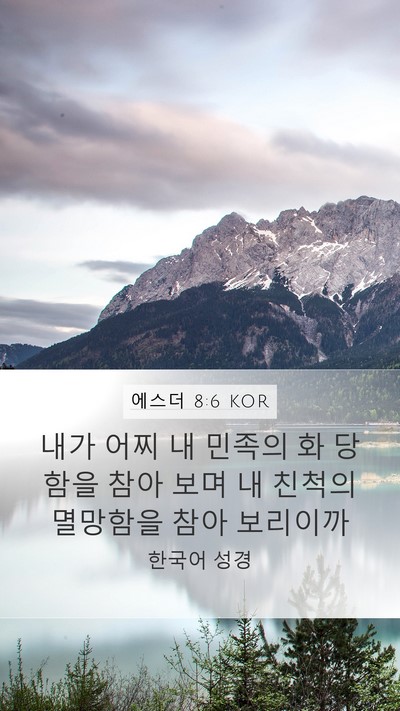 에스더 8:6 KOR Bible Verse Image