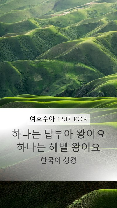 여호수아 12:17 KOR Bible Verse Image