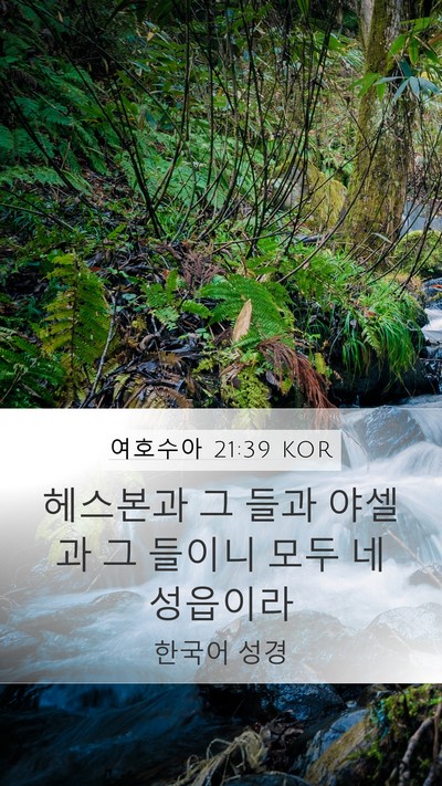 여호수아 21:39 KOR Bible Verse Image