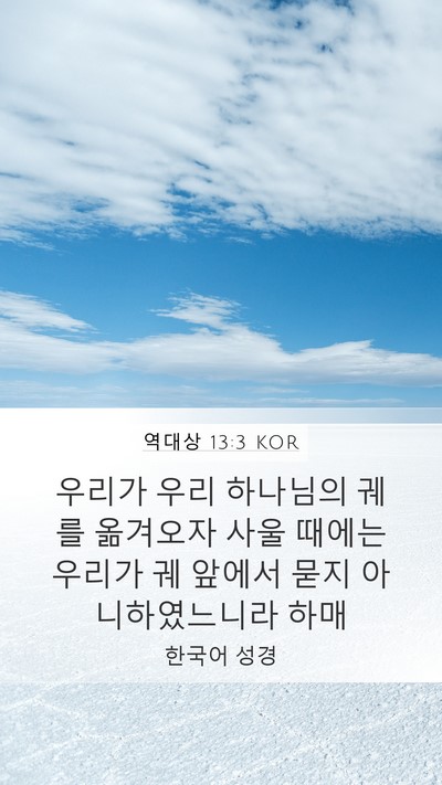 역대상 13:3 KOR Bible Verse Image