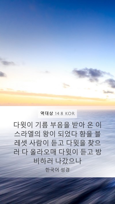 역대상 14:8 KOR Bible Verse Image