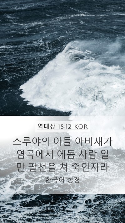 역대상 18:12 KOR Bible Verse Image