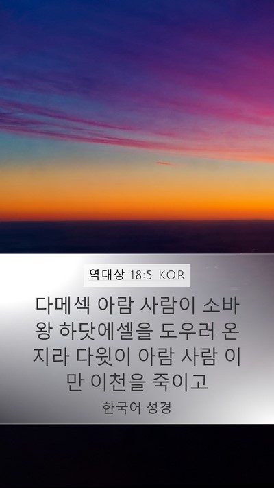 역대상 18:5 KOR Bible Verse Image