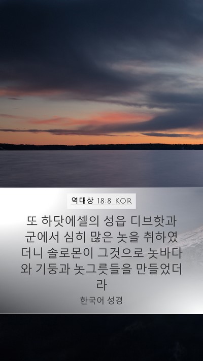 역대상 18:8 KOR Bible Verse Image