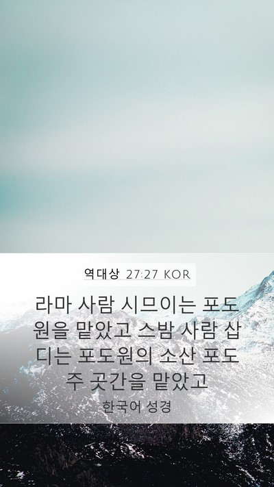 역대상 27:27 KOR Bible Verse Image