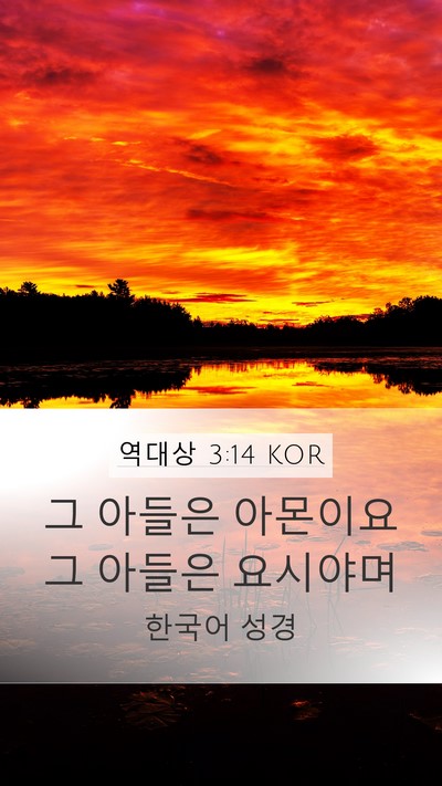 역대상 3:14 KOR Bible Verse Image