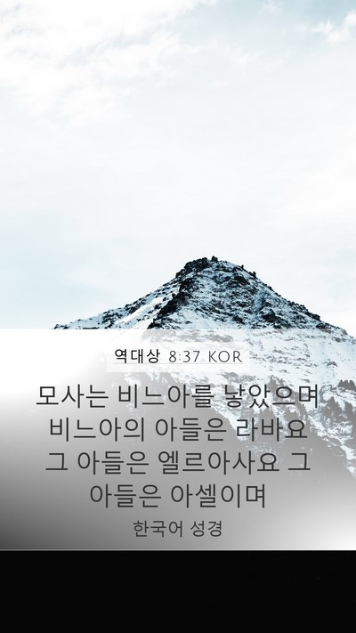역대상 8:37 KOR Bible Verse Image