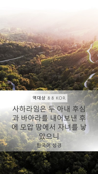 역대상 8:8 KOR Bible Verse Image