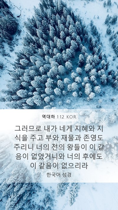 역대하 1:12 KOR Bible Verse Image