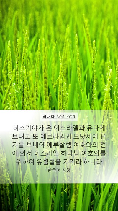 역대하 30:1 KOR Bible Verse Image