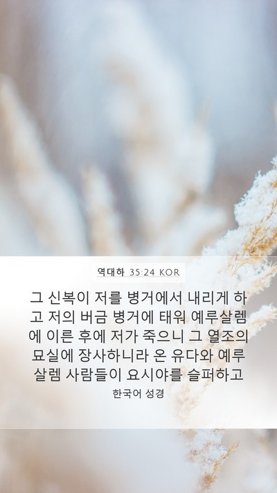 역대하 35:24 KOR Bible Verse Image