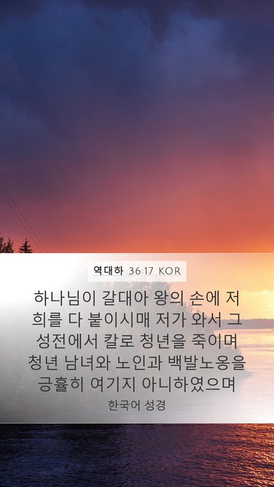 역대하 36:17 KOR Bible Verse Image