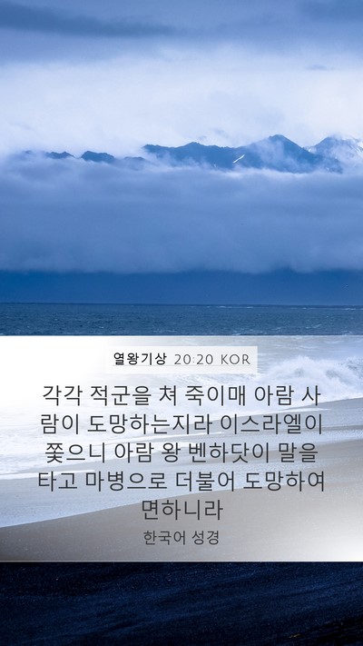 열왕기상 20:20 KOR Bible Verse Image