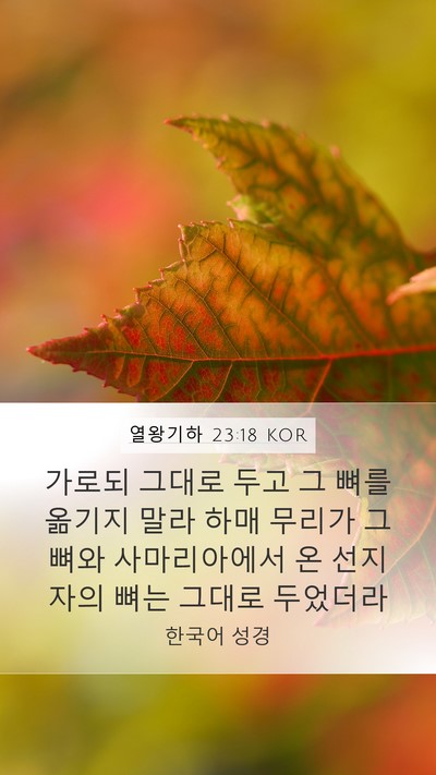 열왕기하 23:18 KOR Bible Verse Image