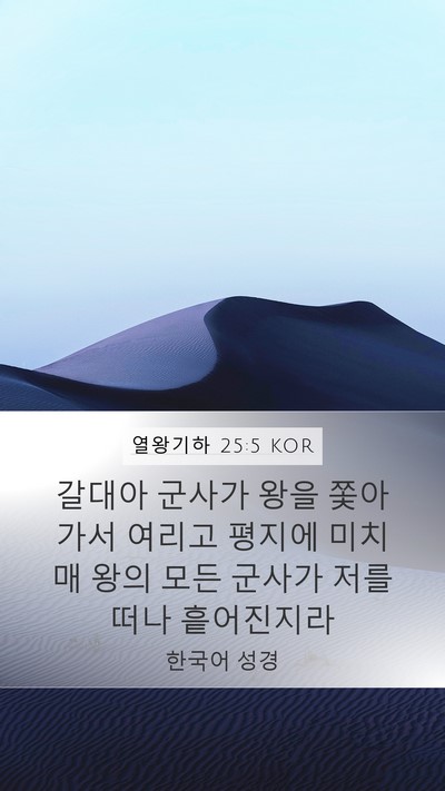 열왕기하 25:5 KOR Bible Verse Image