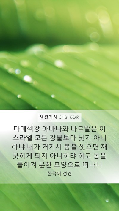 열왕기하 5:12 KOR Bible Verse Image