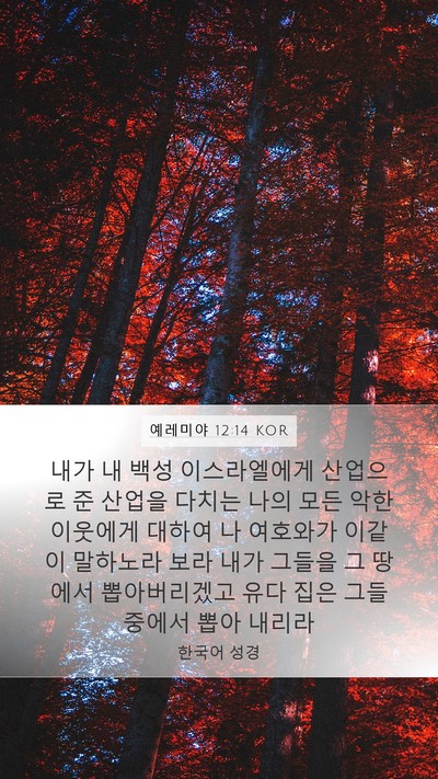 예레미야 12:14 KOR Bible Verse Image