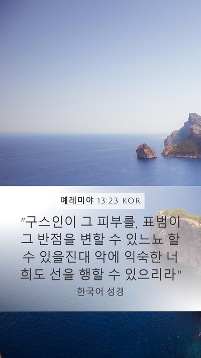 예레미야 13:23 KOR Bible Verse Image