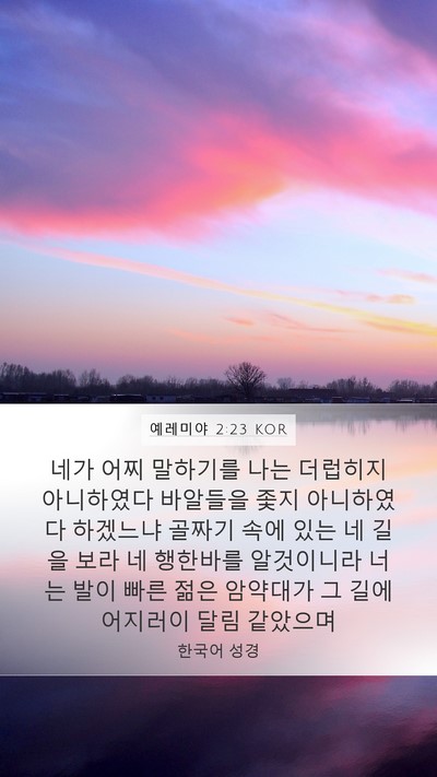 예레미야 2:23 KOR Bible Verse Image