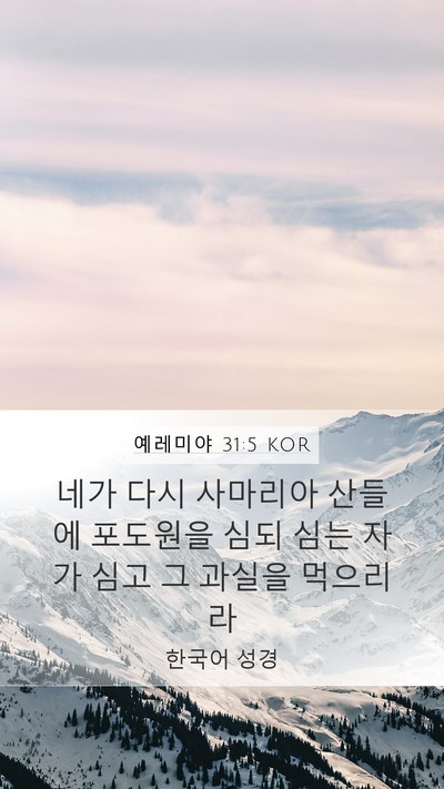 예레미야 31:5 KOR Bible Verse Image