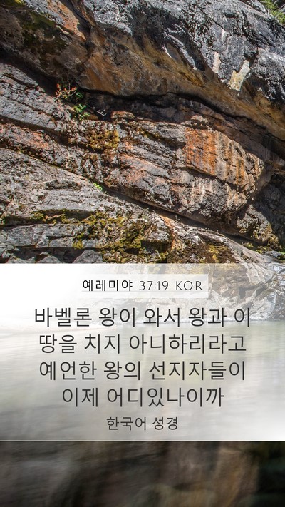 예레미야 37:19 KOR Bible Verse Image