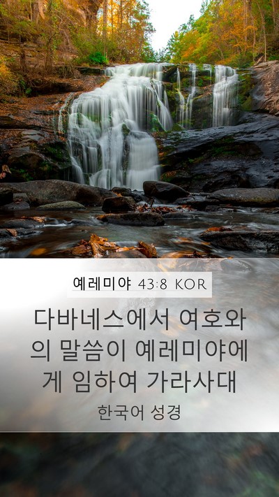 예레미야 43:8 KOR Bible Verse Image