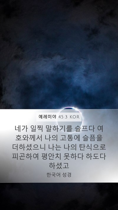 예레미야 45:3 KOR Bible Verse Image
