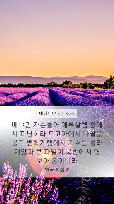 예레미야 6:1 KOR Bible Verse Image