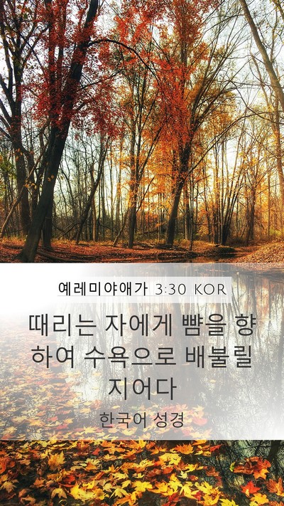 예레미야애가 3:30 KOR Bible Verse Image