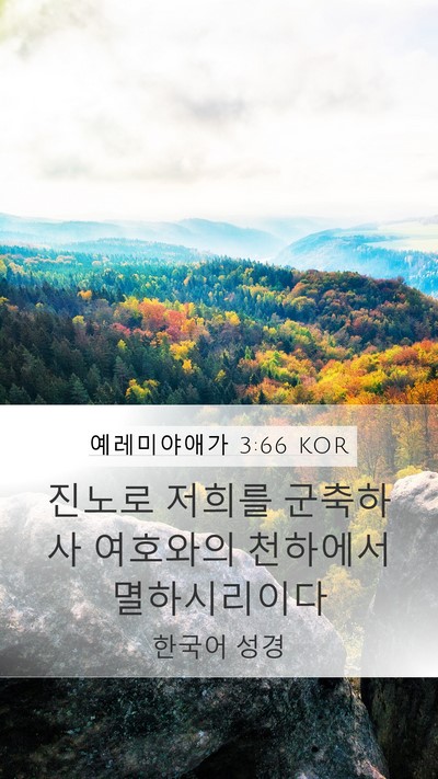 예레미야애가 3:66 KOR Bible Verse Image