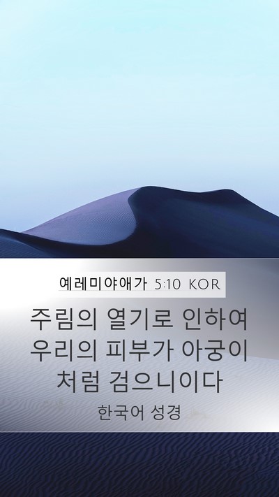 예레미야애가 5:10 KOR Bible Verse Image