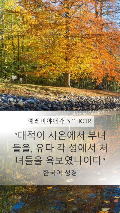 예레미야애가 5:11 KOR Bible Verse Image