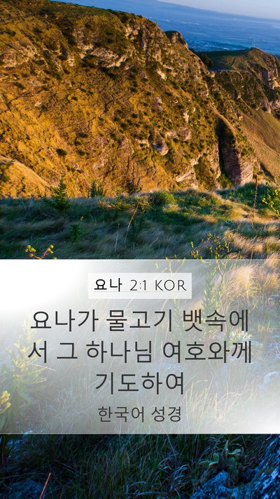 요나 2:1 KOR Bible Verse Image