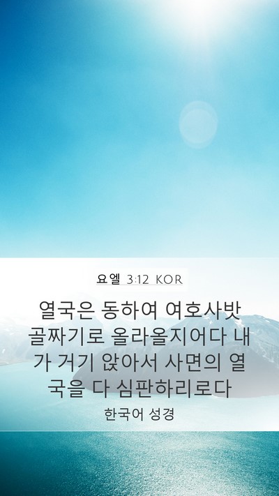요엘 3:12 KOR Bible Verse Image