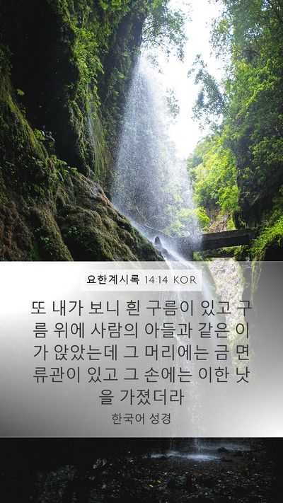 요한계시록 14:14 KOR Bible Verse Image