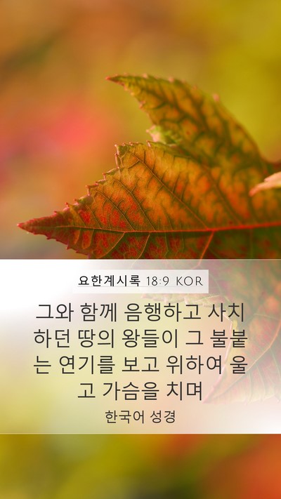 요한계시록 18:9 KOR Bible Verse Image