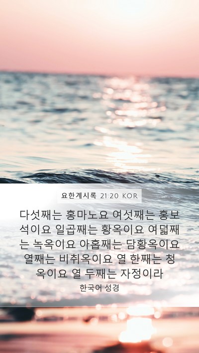 요한계시록 21:20 KOR Bible Verse Image