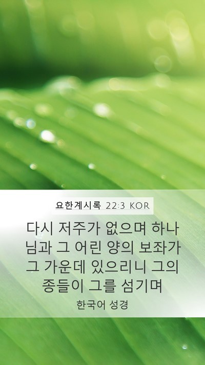 요한계시록 22:3 KOR Bible Verse Image