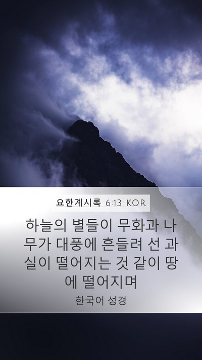 요한계시록 6:13 KOR Bible Verse Image